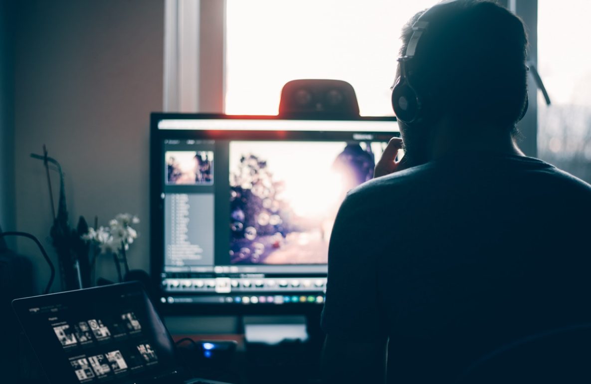A man working from home.
