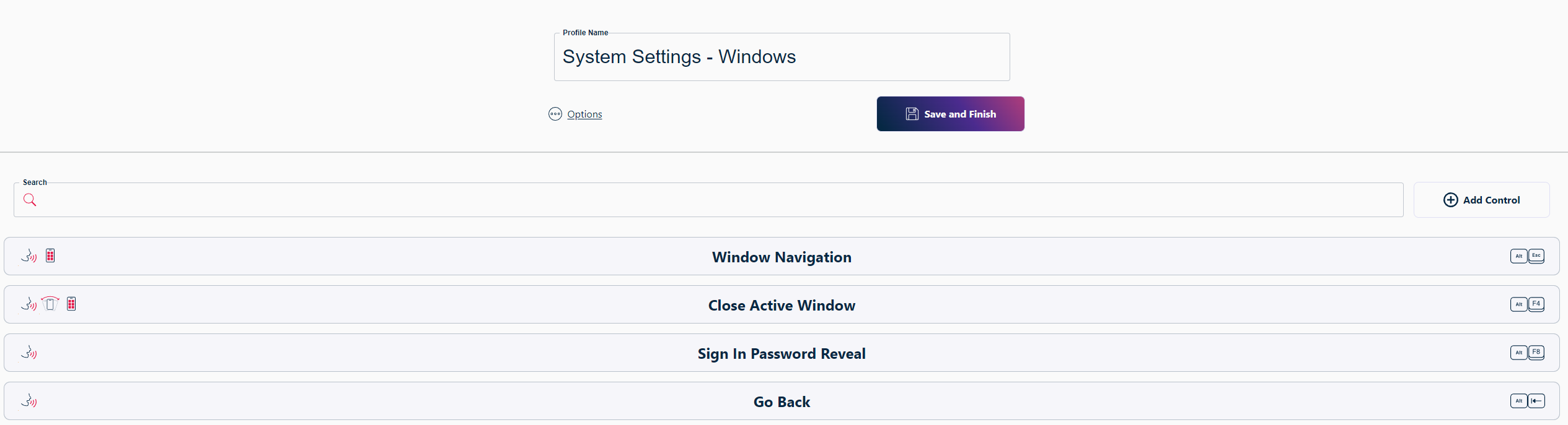 A screenshot of the Cephable profile setup screen. 